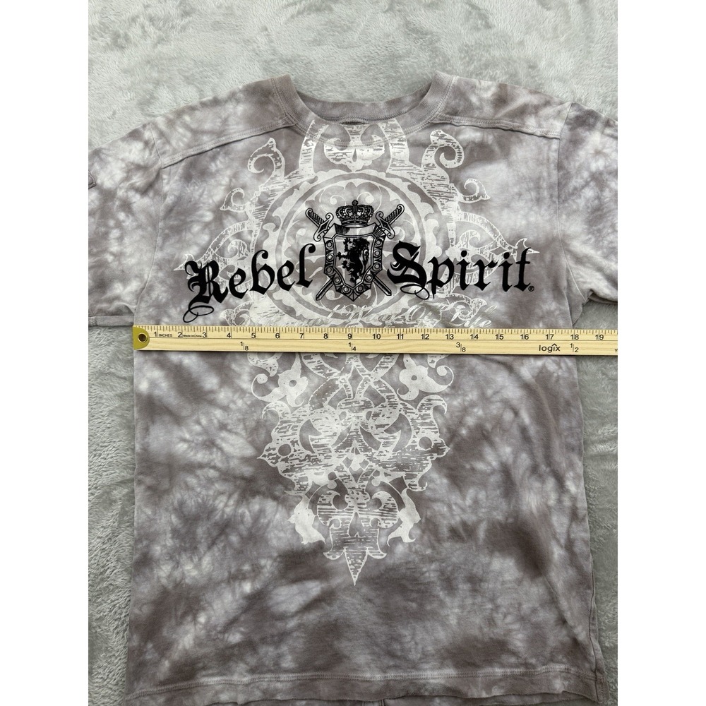 Rebel Spirit Mens Medium Gray Wings T-Shirt Grunge Streetwear 100% Cotton - Picture 11 of 16